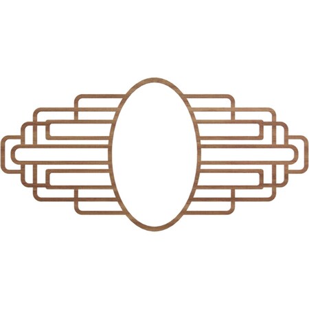 Ekena Millwork Elizabeth Wood Fretwork Prcd Ceiling Medallion, Walnut, 28"W x 14"H x 7 3/4"IW x 13 1/4"IH x 1/4"T CMWP28X14X0250EBWA